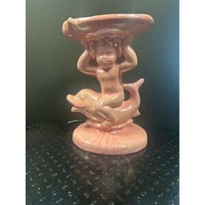 1960 Cherub Riding a Dolphin Soap/Jewelry Dish